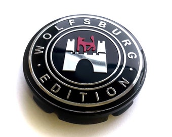 4 items 60mm / 55mm Wolfsburg wheel center hub caps covers new logo