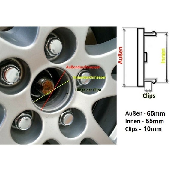 55mm audi center caps deals