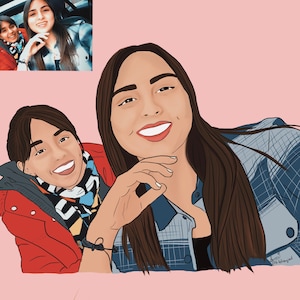 Custom Portrait From Photo, Personalized Hand Drawn Portrait, Realistic Family Cartoon Picture, Custom Realistic Portrait
