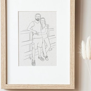 Custom Family Line Art Digital, Custom Family Portrait, Group Portrait, Couples One Line Drawing From Photo, Minimalist Custom Portrait