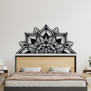 Mandala Metal Wall Art, Flower Wall Decor, Lotus Flower Wall Art, Bedroom Decor, Gift for Her