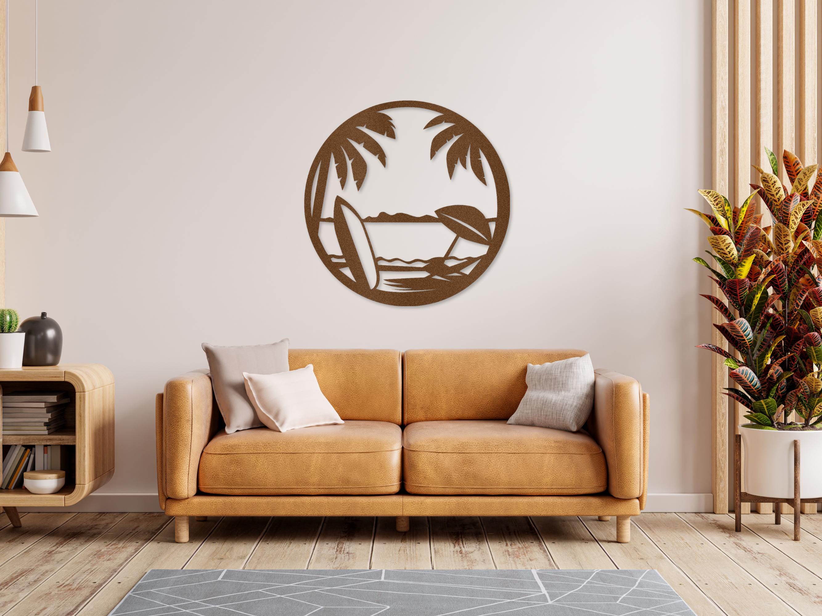 Metal Beach Wall Art, Beach House Decor, Sunset Metal Art, Coastal ...