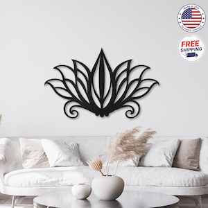 Lotus Metal Wall Art, Lotus Flower Art Decor, Mandala Metal Wall Art, Floral Wall Art Decor, Metal Wall Hangings, Yoga Spiritual Wall Art