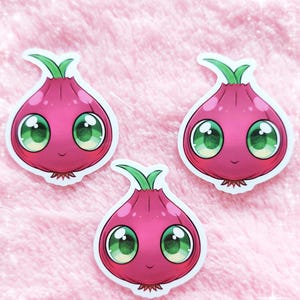 Red Onion Sticker | Cute Sticker | Kawaii Stickers