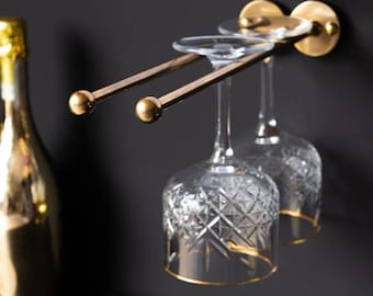 Wall Mounted Metal Wine Glass Holder | Barware | Kitchenware
