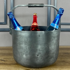Grey Finish Aluminium Ice Bucket Beverages Cooler - Perfect for Parties and Special Occasions | Wine Cooler | Barware | Champagne Cooler