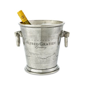 Space optimized Handmade Ice bucket perfect for 1 or 2 bottles | DUTY FREE | Aluminium Casted Wine cooler | Tableware | Barware