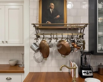 Utensil Rail Wall Mounted | Perfect for Kitchen | Brass Antique | Nickel | Kitchenware | Homeware