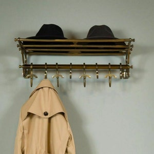 30 French Coat Rack Luggage Wall Mounted Rack Shelf Coat Rack Train Rack Coat Hanger Train Rack Luggage Rack Hat Stand Seamax image 6