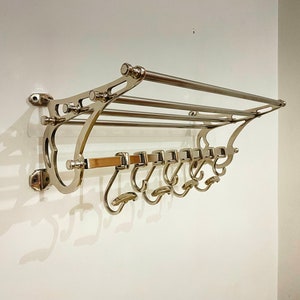 30 French Coat Rack Luggage Wall Mounted Rack Shelf Coat Rack Train Rack Coat Hanger Train Rack Luggage Rack Hat Stand Seamax image 8