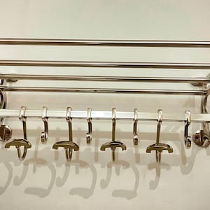 30 French Coat Rack Luggage Wall Mounted Rack Shelf Coat Rack Train Rack Coat Hanger Train Rack Luggage Rack Hat Stand Seamax image 9