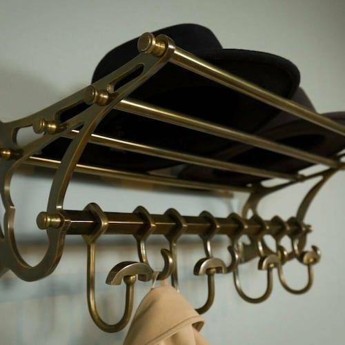 French Coat Rack Luggage Wall Mounted Rack Shelf Coat Rack Etsy