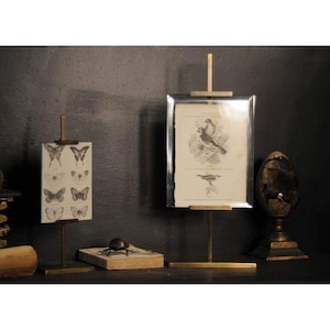 Easel framing prints & sketch antique-fair art display picture Metal luxury decor with Glass (No extra tax/duty)