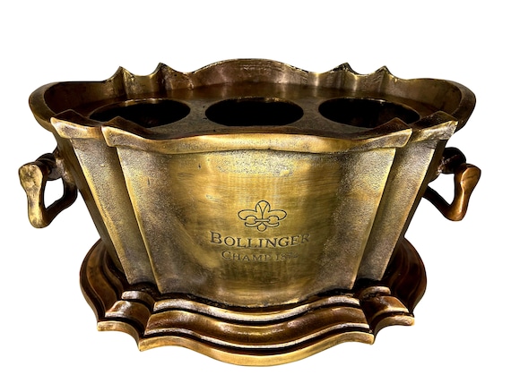 Wine Cooler with Removable Lid of three holes | DUTY FREE | Ice Bucket Nickel | Champagne Cooler | Barware | Bar Decorative | Tableware