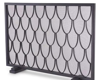 FIRE SCREEN handmade Steel Rustic look Custom size