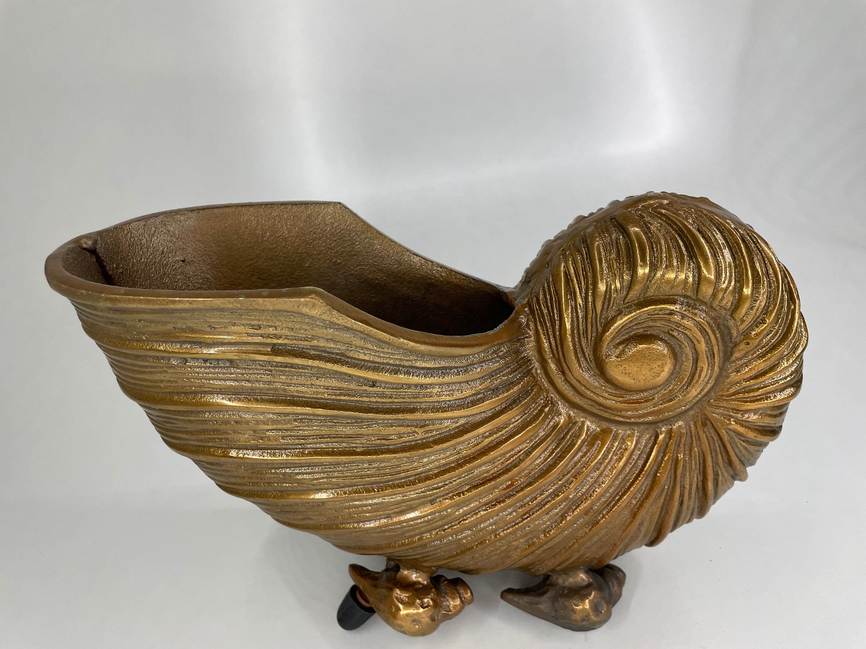 Nautilus Shell Planter Cachepot With Shell Feet Details Sea Shell Ice  Bucket Champagne Cooler Art Seamax Interiors 