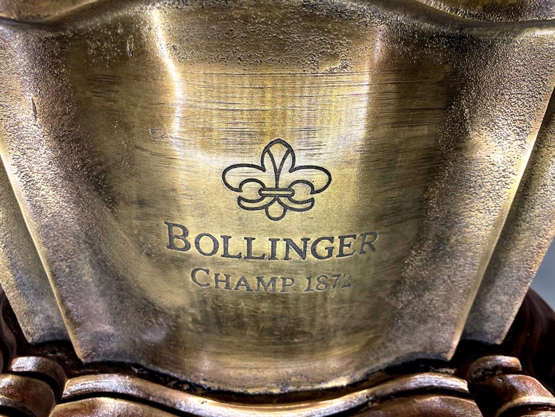 Enfriador de vino Bollinger Champ 1872 Trofeo solo para ganadores Plantador de cubos de hielo Níquel / Plata / Enfriador de champán / Artículos de bar / Bar decorativo imagen 6