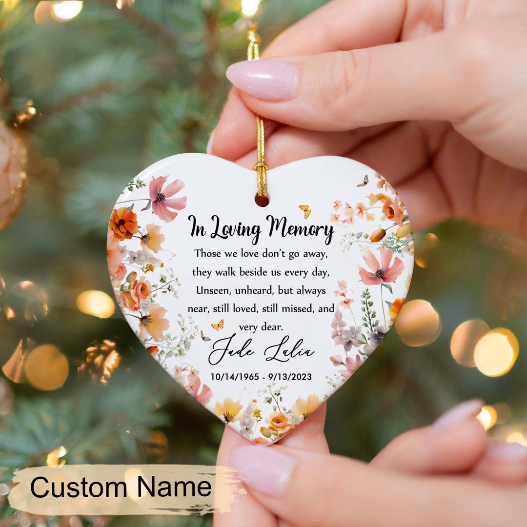 Personalized in Loving Memory Christmas Ornament Custom Etsy