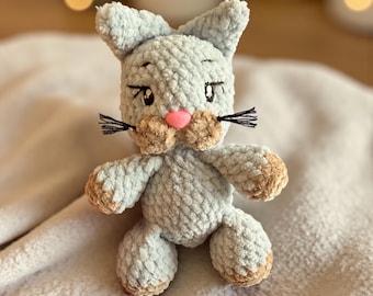 Snuggly Kitty Cat Digital Crochet Amigurumi Pattern