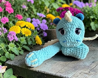 Handmade Amigurumi Crochet Dragon Plush - Soft Toy for Kids and Collectors