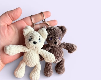 Teddy Bear Key Chain Digital Amigurumi Crochet Pattern