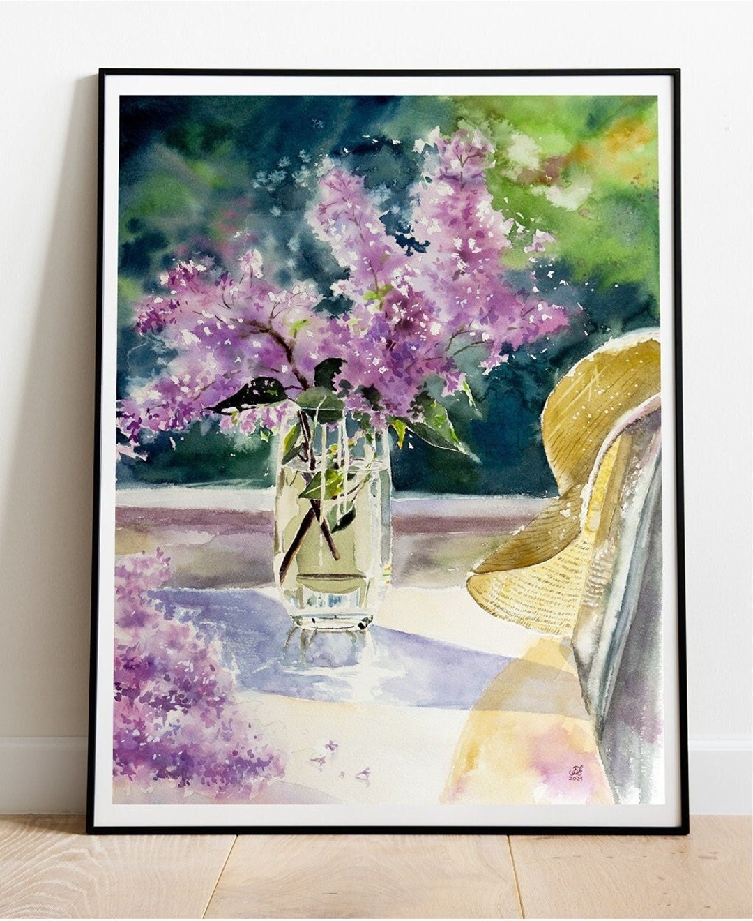 Original Lilacs Watercolor Painting, Spring Floral Still Life, A3 - Etsy