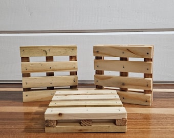 Pallet Coasters, Set of 3 (4x4)