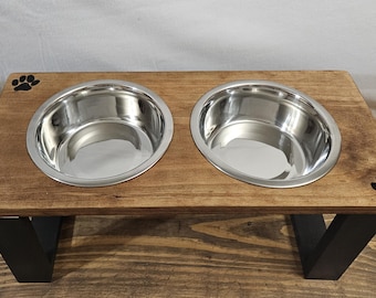 Dog Food and Water Bowl Stand