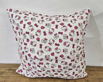 White Hello Kitty Throw Pillow