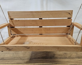 Handmade Porch Swing Bird Feeder