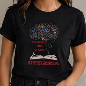 Camiseta de concientización sobre la dislexia, camiseta de apoyo al aprendizaje, regalo de neurodiversidad