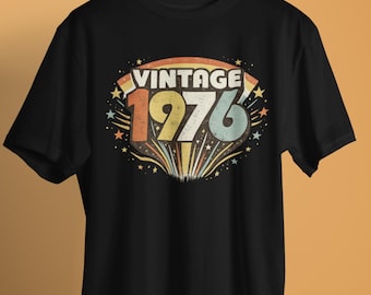 Camiseta vintage de 1976 / Camiseta de 50 cumpleaños de 2026 / Camiseta para cumplir 50 años / Regalo de cumpleaños de Año Nuevo de 2026 / Camiseta gráfica retro de 1976