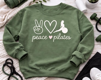 Peace Love Pilates Sweatshirt | Cozy Fitness Pullover
