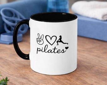 Pilates Coffee Mug, Pilates Lover Gifts Minimalist Design, Wellness Gift