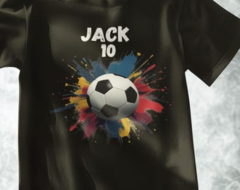 Personalisiertes Fußball-T-Shirt | Personalisierter Fußball Name & Nummer