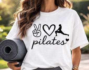 T-shirt voor pilatesliefhebber, fitness-T-shirt voor dames, yogapilates-shirt, leuke pilatestop