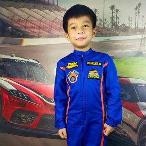 Royal Blue Hot Wheels  Inspired Racing Costume for kids Halloween outfit