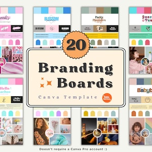 20 plantillas de tableros de marca para hacer tú mismo: plantillas de logotipos, plantillas de kits de marca, plantillas de marca comercial, plantillas de Canva y plantillas de tableros de estado de ánimo