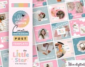 Fun Instagram post template | DIY Canva template | Retro Instagram template | Small business owner IG template | Social media Post 01LSKB