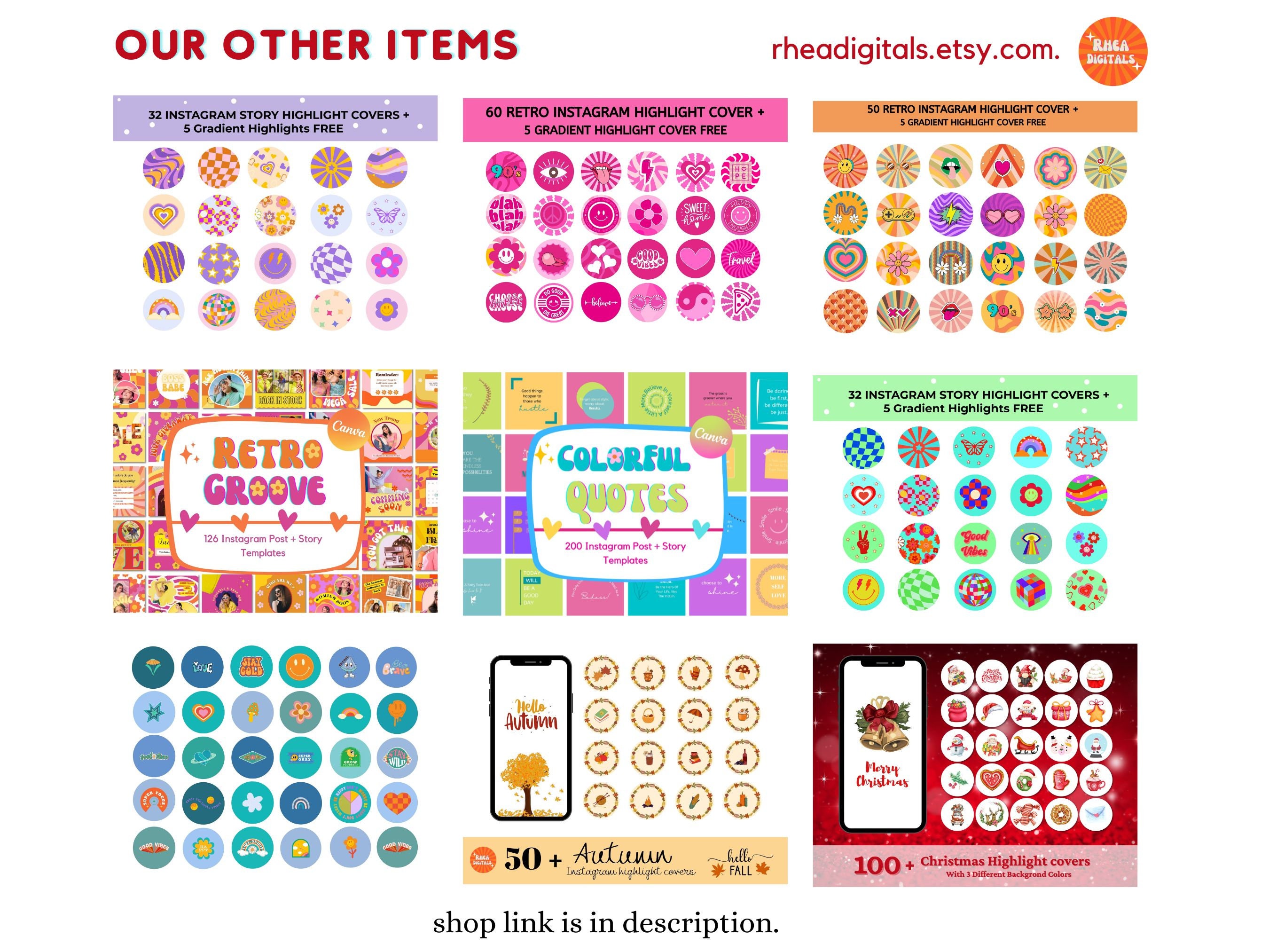 90s & Y2K Aesthetic Instagram Post Templates | Groovy Story Template ...