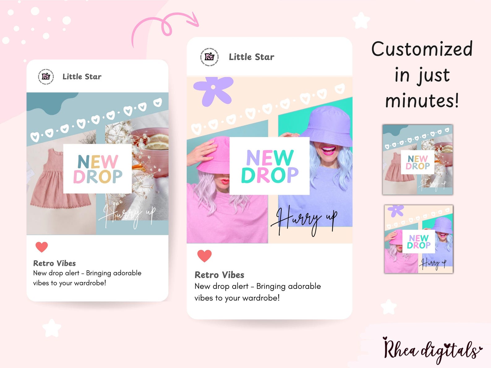 Fun Instagram Post Template | DIY Canva Template | Retro Instagram ...