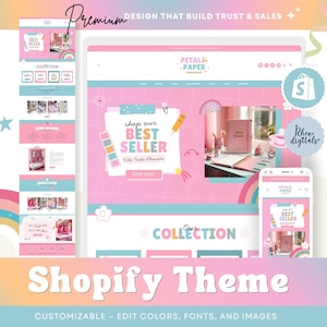 Blütenblatt und Papier Shopilly Theme: Verspielt Pink E-Handels-Bestseller Website Template 02pap