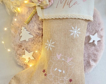 Nikolausstiefel personalisiert mit Namen zum befüllen Nikolausgeschenk Weihnachtsstrumpf Weihnachtsgeschenk