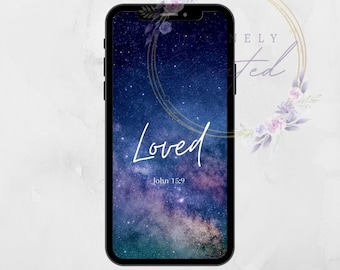 Loved by God Christian phone wallpaper