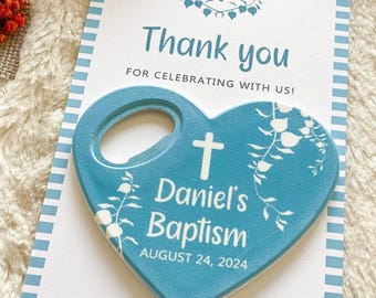 Abridor de botellas magnético personalizado para baby shower: regalos de recuerdo personalizados