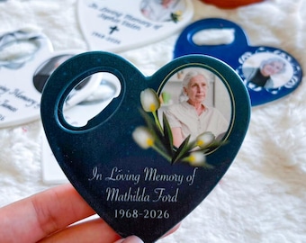 Personalized Memorial Bottle Opener Magnet In Memory Funeral Keepsake Celebration of Life Favor