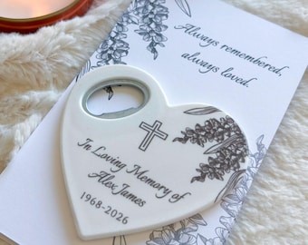 Modern Personalized Memorial Bottle Opener Magnet Funeral Keepsake