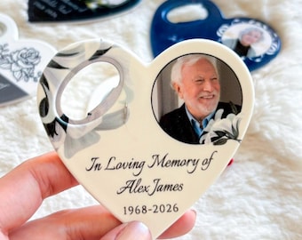 Personalized Funeral Favor Bottle Opener Magnet Celebration of Life Keepsake Memorial Gift