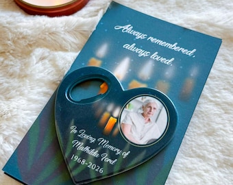 Personalized Memorial Bottle Opener Funeral Magnet Celebration of Life Favor Custom Keepsake for Guests