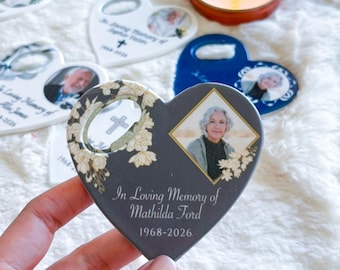 Personalized Bottle Opener Magnet Funeral Keepsake Memorial Favor for Celebration of Life Guests